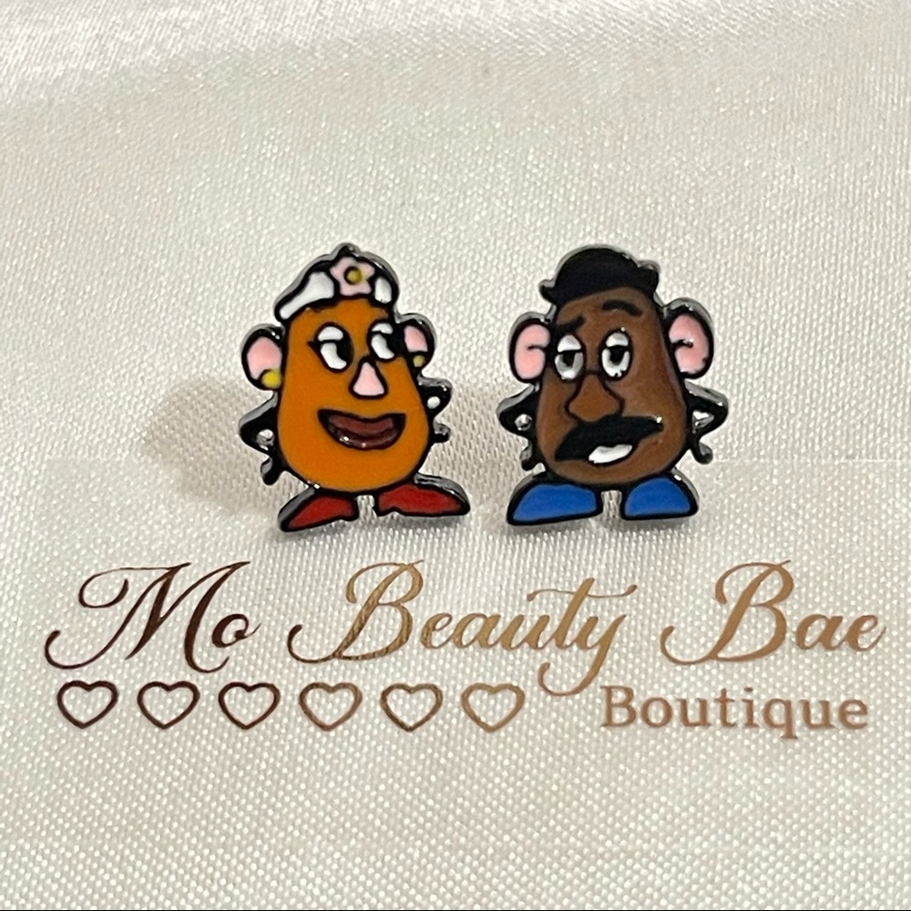 Mr. and Mrs. Potato Head Stud Earrings - Picture 2 of 5